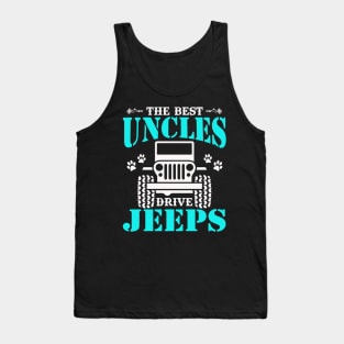 the best uncles drive jeeps cute dog paws father's day gift Tank Top